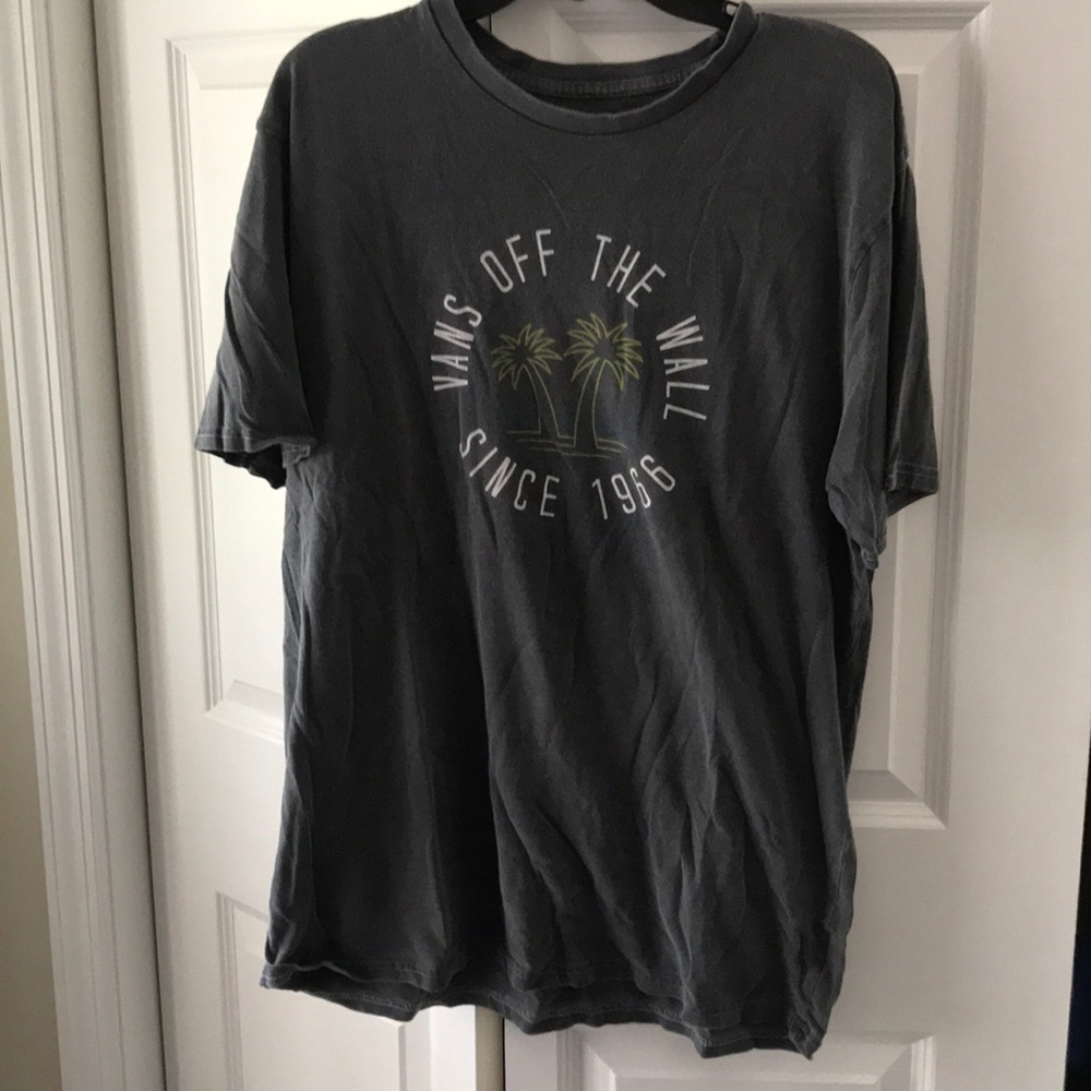 Vans washed out vintage gray tee shirt